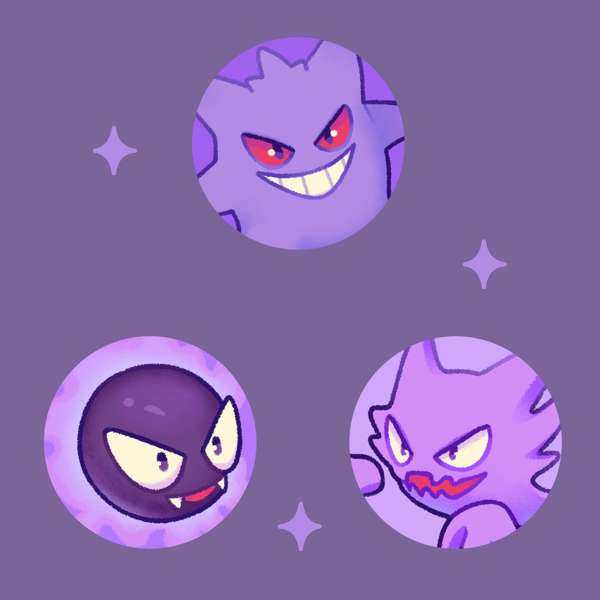 _binnybun_'s tweet photo. some spooky pokemon matching pfp!! 💜 free to use 💜 #pokemon https://t.co/wKEetAvFAY