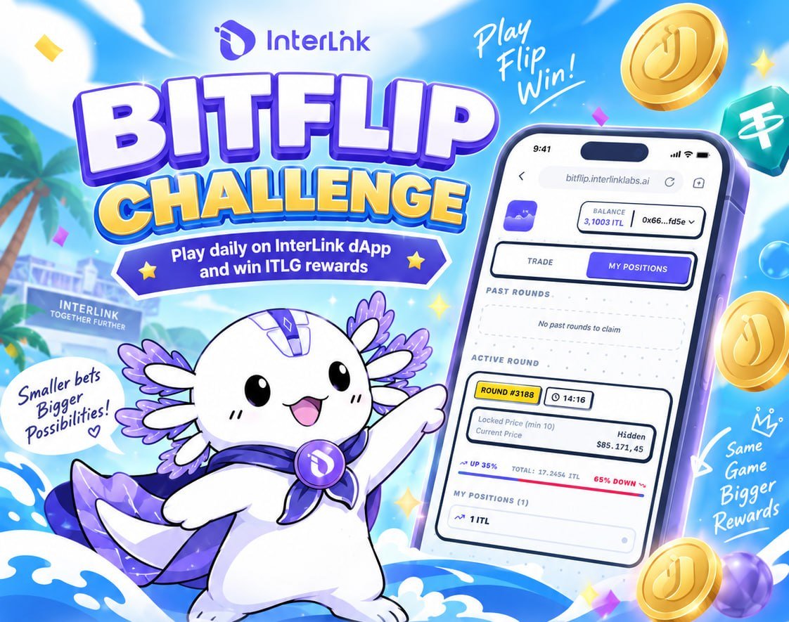 itlcommunity's tweet photo. 🎮 INTERLINK BITFLIP CHALLENGE IS NOW LIVE!

Play BitFlip on the InterLink dApp and compete for daily ITLG rewards! 🔥

📅 The event runs EVERY DAY, starting from the moment the BitFlip Event Topic is opened.

📍 BitFlip Event Topic:
https://t.co/WR7UU8I30N

💬 InterLink Community Chat:
https://t.co/4d1y4AfLzW

🎁 DAILY REWARDS
⚡️ First 5 valid participants
→ 500 ITLG each
💎 Top 5 biggest valid bets
🥇 Top 1 → 2,000 ITLG
🥈 Top 2–5 → 750 ITLG each
🎲 5 randomly selected valid participants
→ 200 ITLG each

🔄 HOW TO PARTICIPATE
1️⃣ Open InterLink dApp → BitFlip and place your bet.
2️⃣ Minimum bet: 0.01 per order.
3️⃣ Take a screenshot immediately after placing your bet.
4️⃣ Your screenshot must clearly show:
• The submitted bet/order
• Round number
5️⃣ Post your screenshot directly in the BitFlip Event Topic together with:
• InterLink ID
• Round number

⚠️ IMPORTANT
The screenshot must be taken immediately after placing the bet.
❌ Do not wait until the Round result is finalized before taking the screenshot.
Only valid and verified submissions will be eligible for rewards.

🚨 ANTI-CHEAT POLICY
The DEV Team will verify event data once every week.
Fake screenshots, edited screenshots, AI-generated images, fake Round numbers, or any other attempt to manipulate the event will result in:
⛔️ PERMANENT BAN from the InterLink Telegram community
⛔️ All rewards revoked
⛔️ Possible exclusion from future InterLink events

🔥 The event runs every day — play BitFlip, capture your Round, and submit your entry to compete for rewards!

#InterLink #ITLG #ITL #InterLinkCommunity
