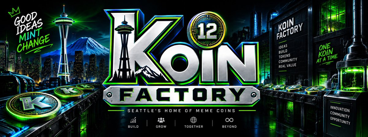 KOINFLIP206's tweet photo. We’ll be launching our very 1st meme coin coming from @KoinFactory206 soon, be on the lookout 👀

KOIN FACTORY 🏭 will be producing a new meme coin on the weekly basis! Follow us on X to get First Mover Advantage on when these upcoming coins will be released. 👍 @KoinFactory206 https://t.co/65CpedorDK