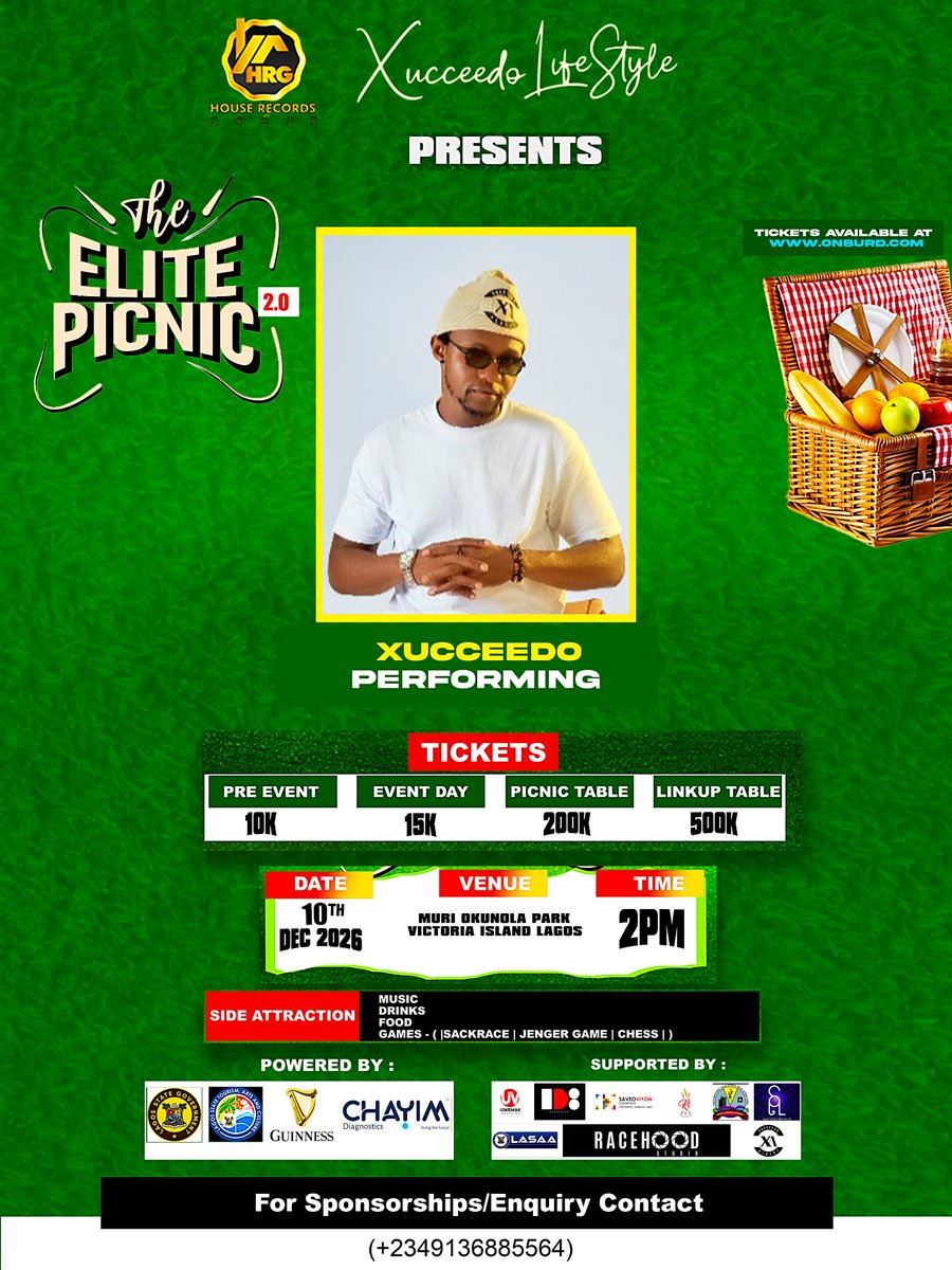 XucceedoAlbert's tweet photo. You know the vibez wen #HotBoi dey pon your stage ya all go get your tickets for the biggest picnic in Lagos Nigeria #TheElitePicnic2.0 #R U Dooorrrtttyyy https://t.co/l7C3c2No90