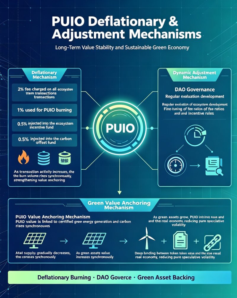 PUIO_COIN's tweet photo. Deflationary and Adjustment Mechanisms https://t.co/xaJCRcIiqV