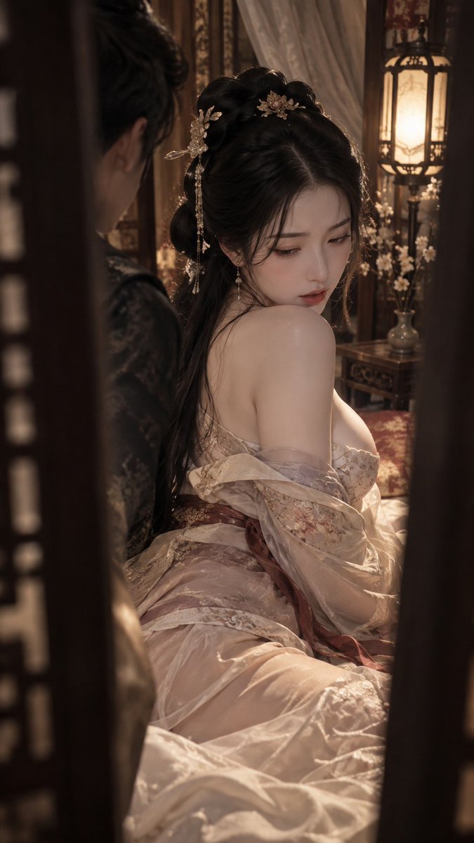 FufuCreates's tweet photo. 这个够猎奇：古风端庄清冷美人，饱满丰润，ntr苦主隐蔽视角。 https://t.co/ggZodHnSwM