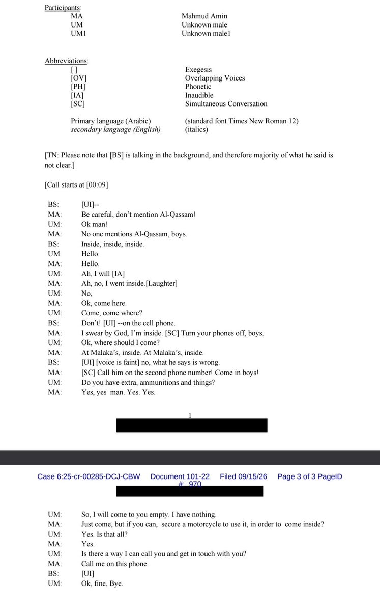 TRobinsonNewEra's tweet photo. U.S. prosecutors released newly unsealed court transcripts and intercepted phone call recordings from the morning of October 7, 2023, featuring Mahmoud Amin Ya'qub al-Muhtadi, 33yr old Gazan later arrested in Lafayette, Louisiana.

Laughing during the massacre. 

Hamas is ISIS. https://t.co/F9kUa1itjA