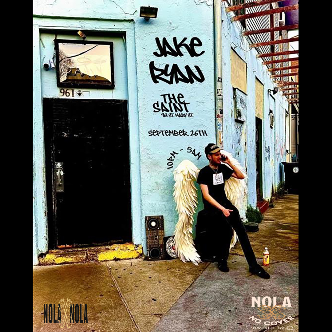 saintbar's tweet photo. THE SAINT & @nolaxnola504 present: JAKE RYAN
🗓️ SAT SEPTEMBER 26TH!
⏰10PM/ 21 / @saintbarnola
NO COVER! #NOLAxNOCOVER
OPEN TIL DAWN!
@nolaxnola504 @visitneworleans @neworleansandco @notcfoundation @stellaartois #nolaxnola26 #visitneworleans #notcf #stellaartois #followthevibe https://t.co/ASSAhPUou5