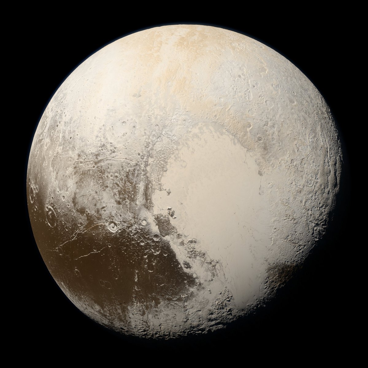 kornkt's tweet photo. Pluto hasn't completed a single orbit since we discovered it in 1930.

One year there lasts about 248 Earth years.

We've gone from spotting a faint dot in the sky, to sending a spacecraft flyby past it. All within the same Pluto year! https://t.co/uWYQXQUKPE