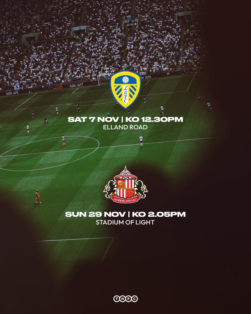 SpursOfficial's tweet photo. Two of our Premier League fixtures in November have been rearranged ποΈ
Read more π https://t.co/tAgoLnpPW6 https://t.co/AwYUQNsC9J
