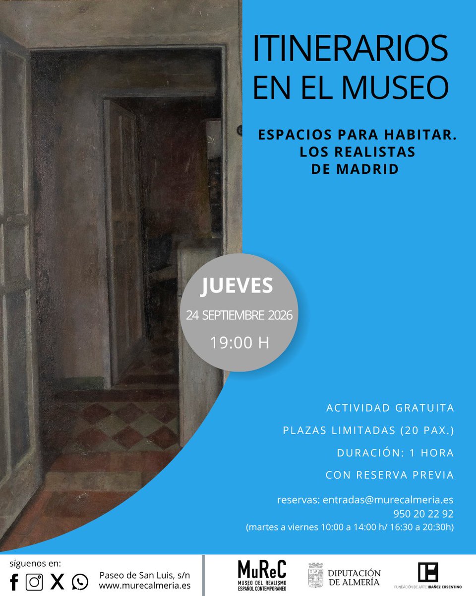 MuseoMurec's tweet photo. 🧵 Esta semana, el #MUREC te invita a descubrir la colección permanente y nuestras dos expos temporales. 🎨 El jueves, cuentacuentos con música e itinerario sobre los Realistas de Madrid. El viernes, encuentro con Cristina Megía y visita a la exposición de María Moreno. https://t.co/n9WGO3sIFw