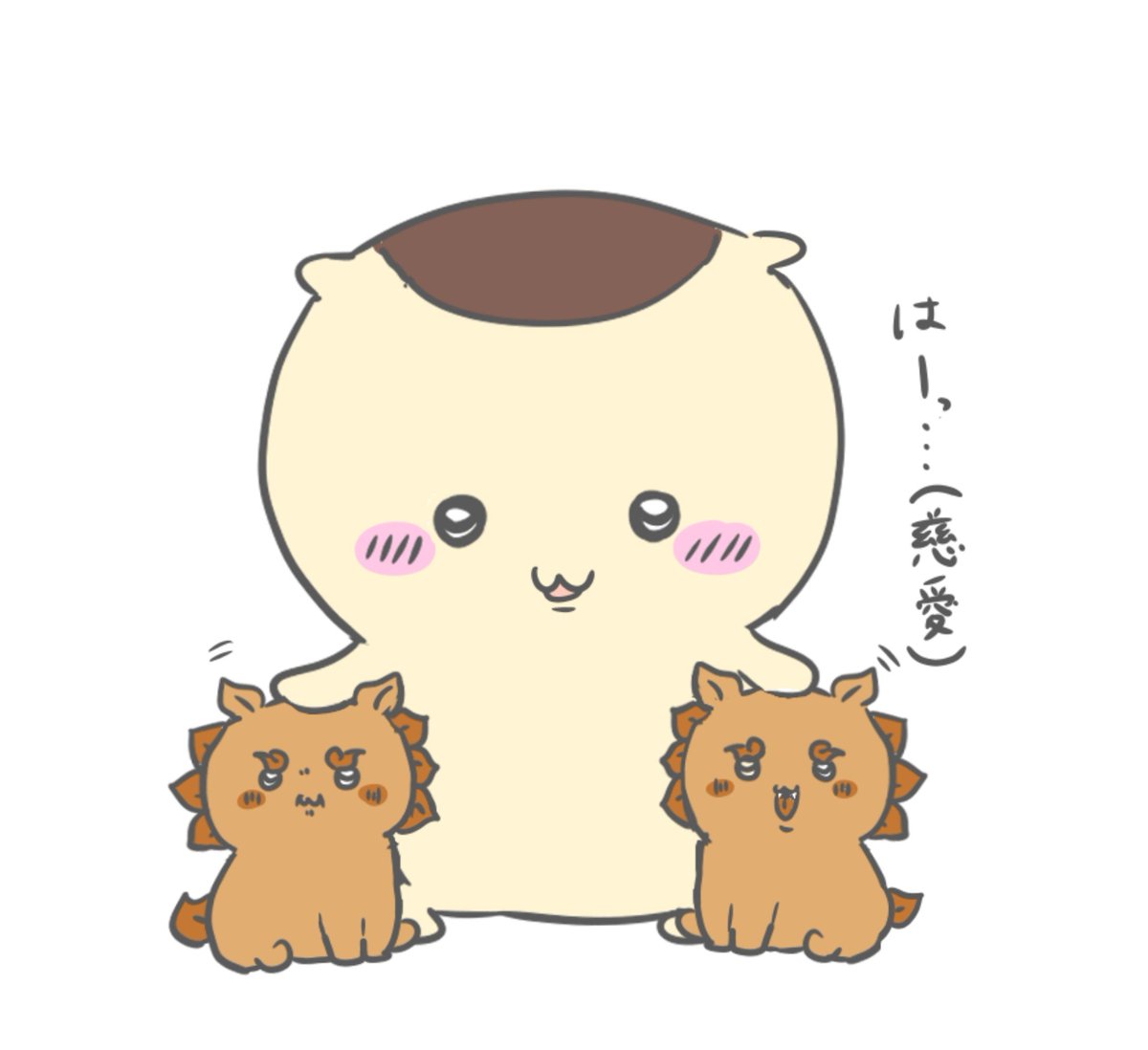 maTuk1n's tweet photo. あうんシーサーかわいかったなぁっていうrkgk
#ちいかわファンアートㅤ https://t.co/Xp4KJ24Ywl