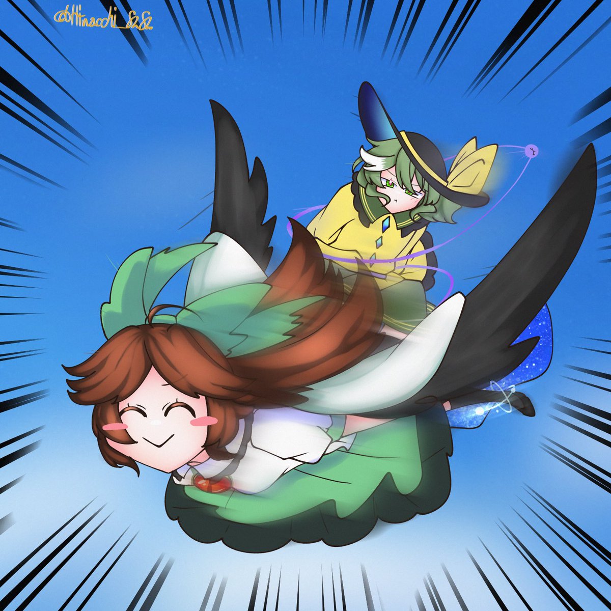 Hinacchi_8282's tweet photo. 「こいし、お空で遊ぶのはやめなさい」 https://t.co/MoqunjI4y8