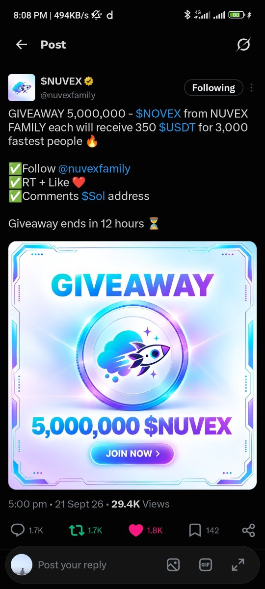 RoySupriow's tweet photo. @nuvexfamily F8djXXeQ5SpXxeKCU7YTJM81R7aJZm8rAjpcPHkKvC5y https://t.co/KY8VuRduo6