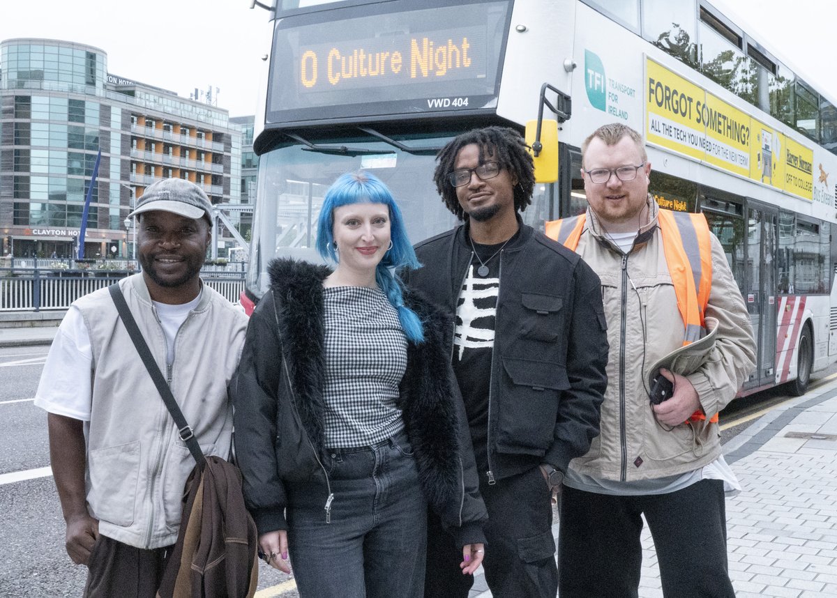 Buseireann's tweet photo. #CultureNight, but make it mobile! 
What happens when you bring a bus full of people, a city full of culture, and DJs along for the ride? You get one unforgettable night around Cork!
Cork on wheels. Culture in motion. 
@corkcitycouncil @culturenight @artscouncil_ie 
#CorkCity https://t.co/Mzj1qDTjTk