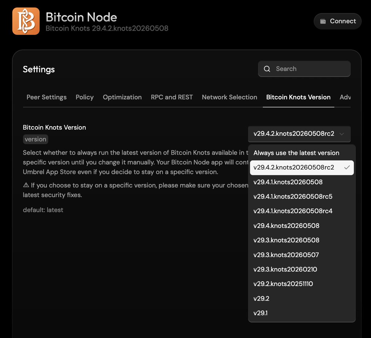 Anton_Bitcoin's tweet photo. I've updated my both nodes to 29.4.2, to support Bitcoin softfork.
Don't forget to go to "Version" settings tab on Umbrel, to actually activate the new version. https://t.co/Hs7BRCBiTt