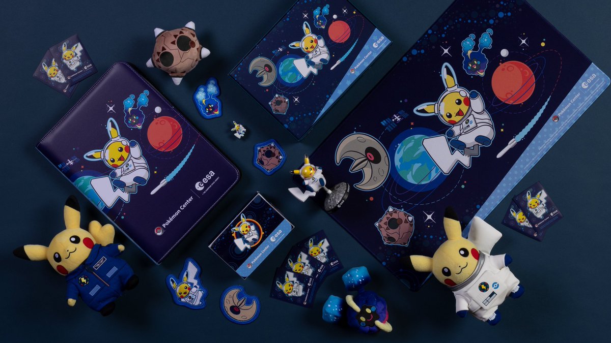 PokemonRestocks's tweet photo. First look at Pokemon x European Space Agency (ESA) Collaboration Merchandise coming soon to Pokemon Center! 🚀 #Pokemon https://t.co/vDlCBr1NzJ