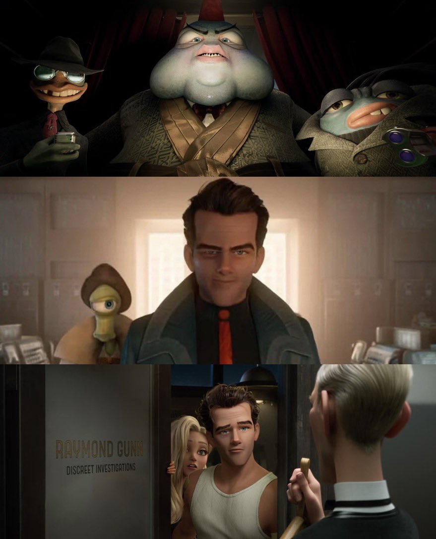 DiscussingFilm's tweet photo. New look at ‘RAY GUNN’, directed by Brad Bird (‘The Incredibles’).

The film follows a private inspector drawn into a case involving aliens &amp; murder in the alternate futuristic city Metropia.

Releasing December 18 on Netflix. https://t.co/zfJZuQ9Dzy
