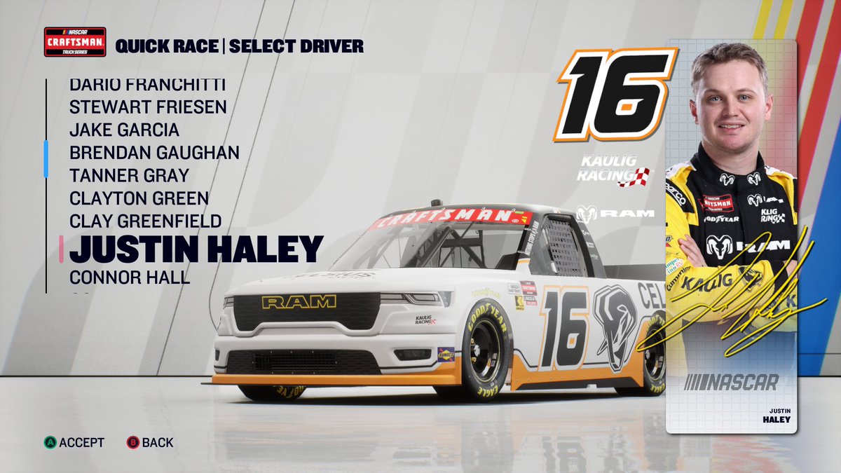 Kaulig_Trucks's tweet photo. You can play as the one and only @RamTrucks anchor team in @NASCAR26TheGame!! 🙌

Get in the game now ➡️ https://t.co/sxahQqhGw3 https://t.co/K7BvIJcv6t