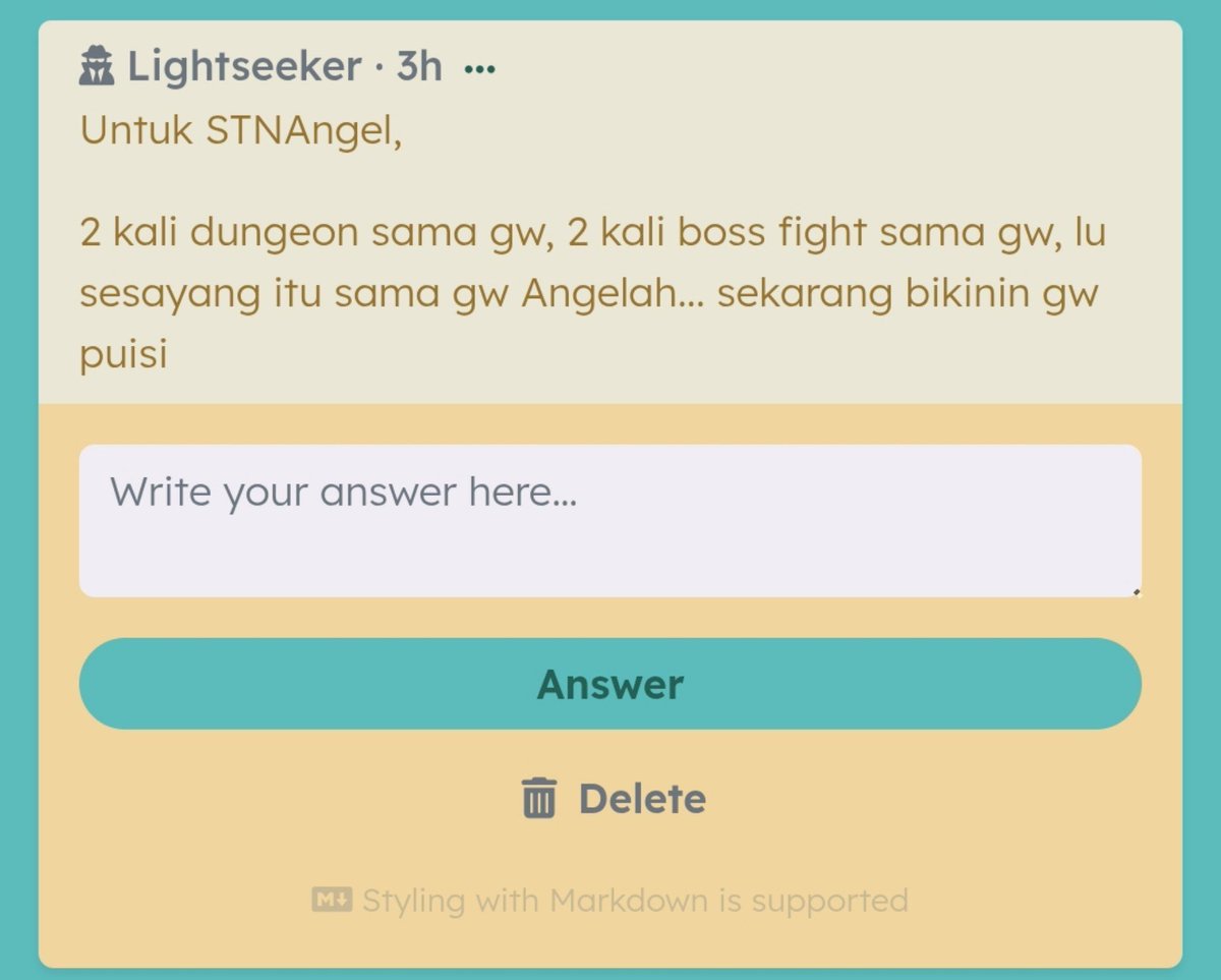 MagoPopBase's tweet photo. Untuk mami Suisui dari anaknya yang mana nih ...

CIECIEIN YORU GUYS, MY DEAR BOY KATANYA.

Saya buka jasa bangunin Enjin 500 LS saja.

Angelah bikinin puisi (jangan salah ketik). https://t.co/I4zAgieFns