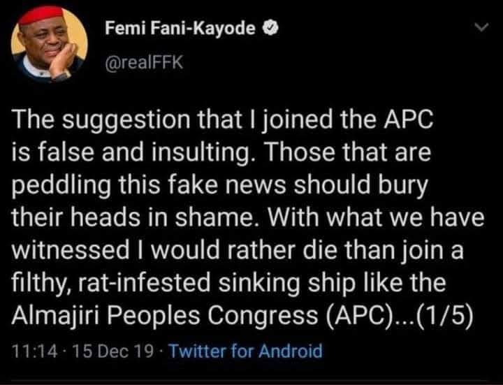 Okwuru_ora's tweet photo. @realFFK Coming from a dirty former mad man...... Eating his vomit for dinner https://t.co/tbHvdSPA4w
