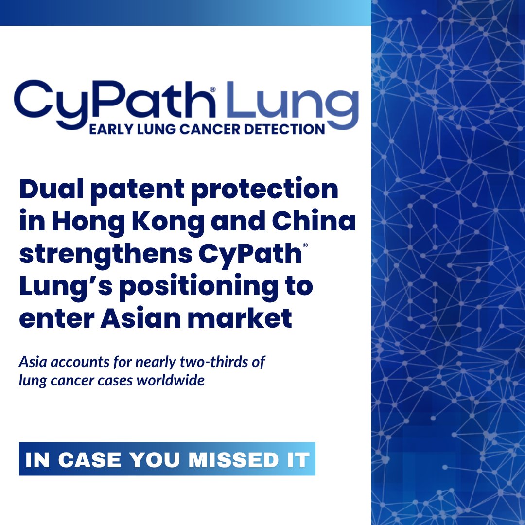 bioAffinity's tweet photo. bioAffinity Technologies continues to expand its global patent estate for the technology underlying #CyPathLung. With patent protection now in Hong Kong and China, the company is strengthening CyPath Lung’s positioning to enter the Asian market.
https://t.co/R9FYfwUnHP $BIAF https://t.co/3zdVYDgejq