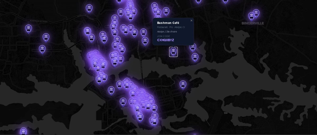 dreboa07's tweet photo. Le WiFi Social de Cipher étend son réseau.

🚨153 lieux physiques sont déjà activés à Abidjan, Côte d’Ivoire 🇨🇮

Bars, clubs, restaurants, malls, aéroports, stades, cafés et bien plus.

Des lieux où tu peux désormais découvrir les personnes autour de toi et créer de nouvelles connexions.

Et bientôt, Cipher arrive dans les principales destinations touristiques de Côte d’Ivoire.

👉Comment découvrir les personnes autour de toi ?

1. Ajoute https://t.co/dOYhK8dFov à ton écran d’accueil. 🎁 10 minutes offertes pour ton premier call avec ton Bestie.
2. Rends-toi dans un lieu activé par Cipher.
3. Ouvre Radar → HUBS → sélectionne le nom du lieu où tu te trouves.

4. Découvre les personnes présentes autour de toi et engage gratuitement la conversation.

5. Tu es plutôt timide ? Active Cipher Match & Intro directement depuis Radar.

À partir de 4 $, Cipher te met en relation avec des personnes qui partagent tes centres d’intérêt et qui sont physiquement présentes dans le même lieu, pendant toute la durée du Live activé.
Tu as déjà ajouté Cipher à ton écran d’accueil ?

Passe directement à l’étape 3.
Ton prochain Bestie est peut-être déjà dans le même lieu que toi.

Découvre tous les lieux activés ici :

💙https://t.co/HrFAPDZsh5
