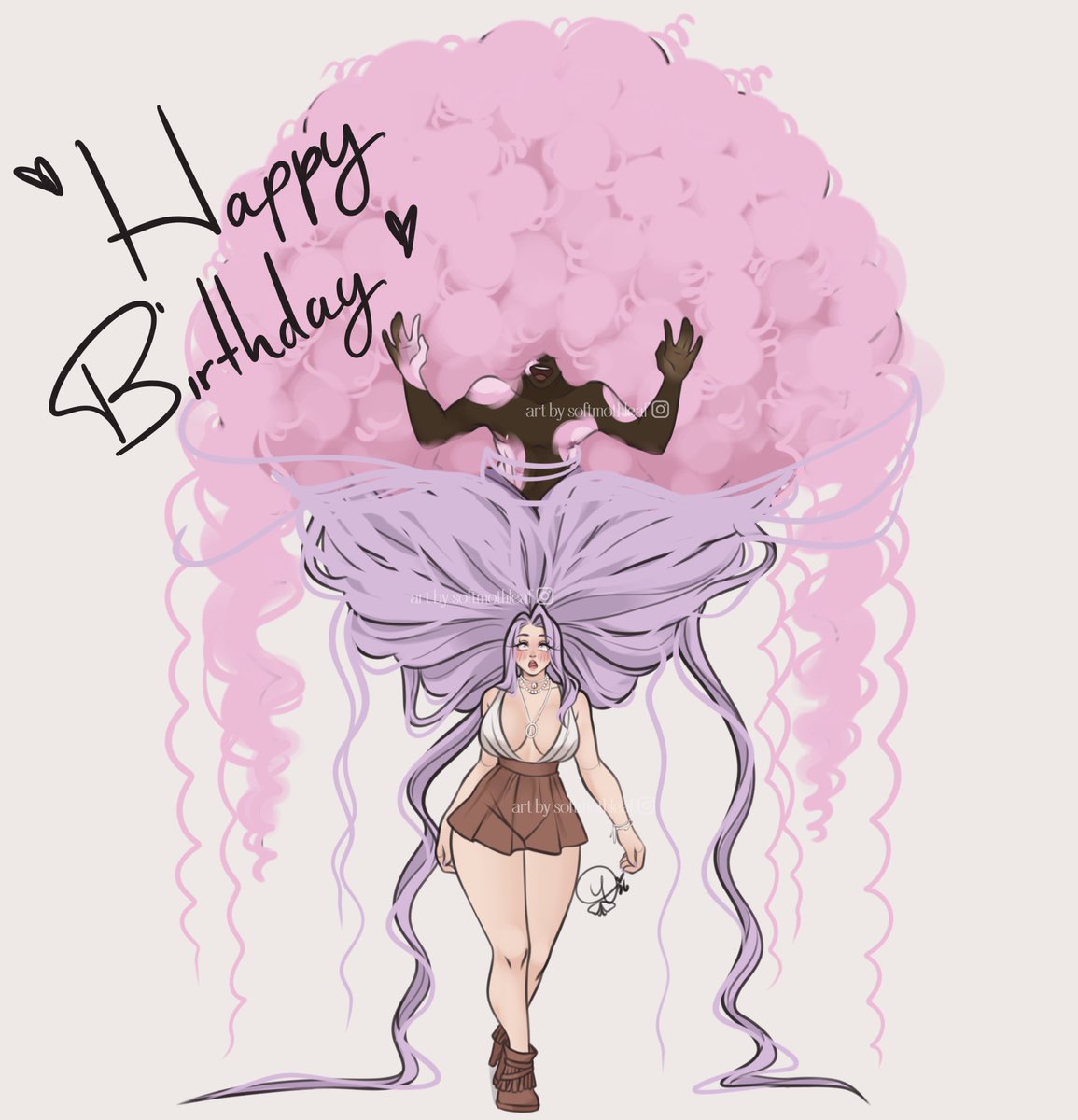 softmothleaf's tweet photo. commission for @DubMeDan for @bighairlover0 happy birthday !!!!👏🏻👏🏻👏🏻🍄🐛

#gift #beehive #hair #birthday #happybirthday https://t.co/gFPeDlIODh
