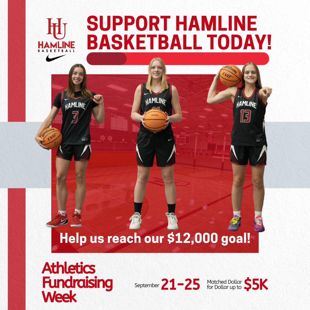 HamlineWBB's tweet photo. π Fall Fundraising Week is here, and we need YOUβΌοΈ
Our BIG week has arrived & we need YOU to once again step up & help SUPPORT our program! Every dollar counts, THANK YOU in advance for considering a donation today!
https://t.co/D4AViy5pYC
***Link is also in our bio! #goHU https://t.co/cmtwBotaEV