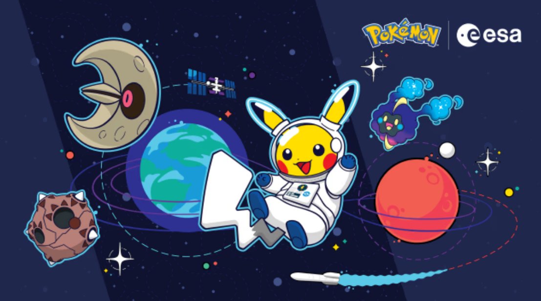 pokecamatomeru's tweet photo. ポケモンとESA(欧州宇宙機関)のコラボ商品が登場

✅宇宙服のピカチュウ
・プレイマット
・デッキシールド
・デッキケース
・コレクションファイル
な https://t.co/FjK0U0F2p1