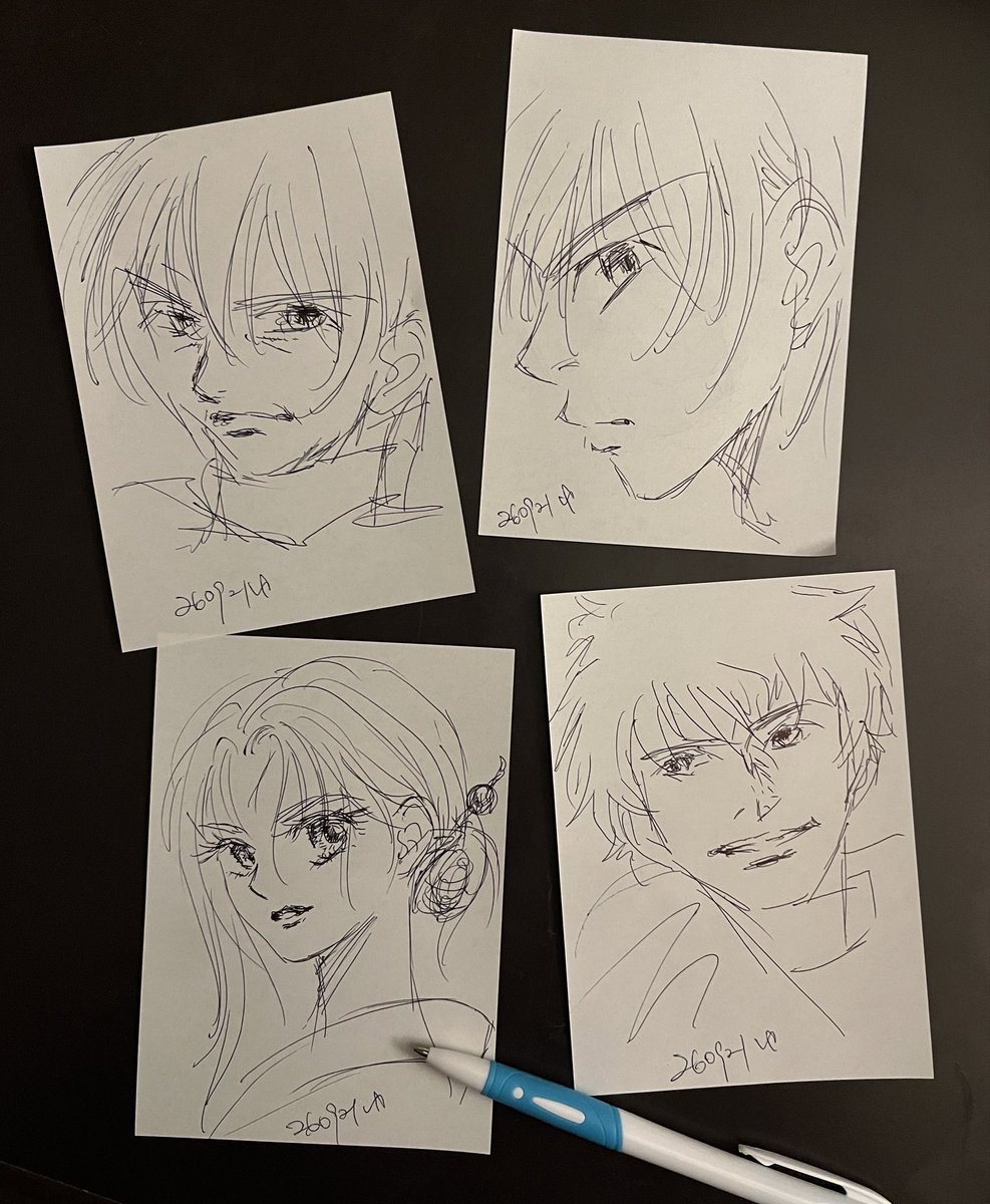 So4nknF's tweet photo. メモ用紙､ボールペン落書き☘️ https://t.co/1IpWtS9KK9