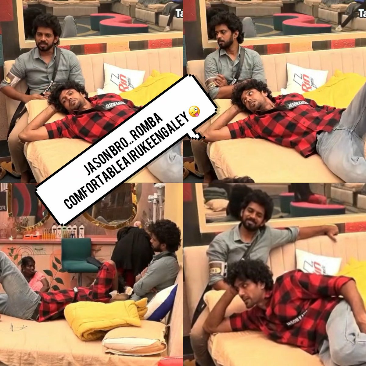 BB10_update's tweet photo. Jason and  #Kumaran ... are comfortable ah irukangalae 🤩👌 https://t.co/MrS8QGjgHV
