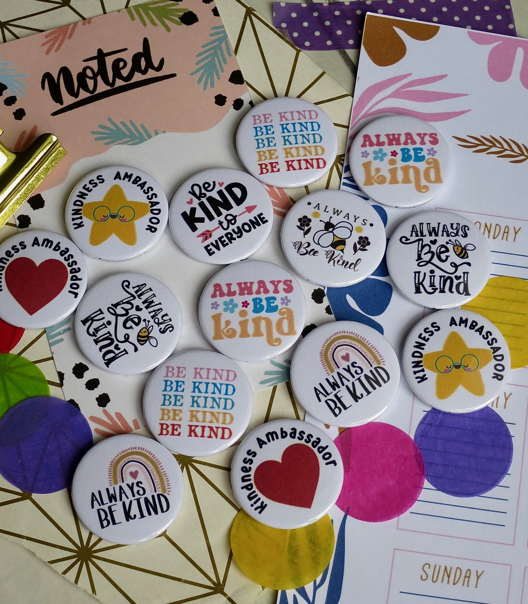 koolbadges's tweet photo. We have lots of bright &amp; fun positive badges https://t.co/SPb2z2HPjX #positive #slogan #goodvibes #25mm #badges #badgemaker #fun #bright https://t.co/wYXKQOY1vt