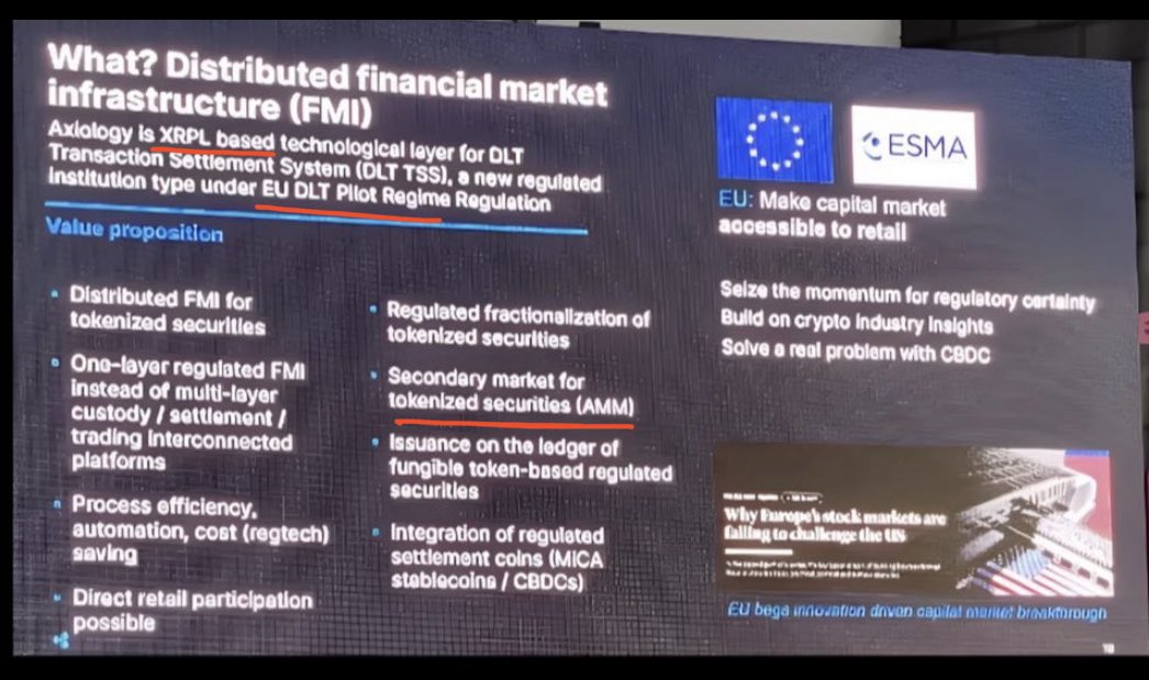 SMQKEDQG's tweet photo. Yes, XRPL-based Axiology is a primary DLT operator for the ECB’s Project Pontes.✅ 

Documented below.📝👇 https://t.co/evHA7R2TIL
