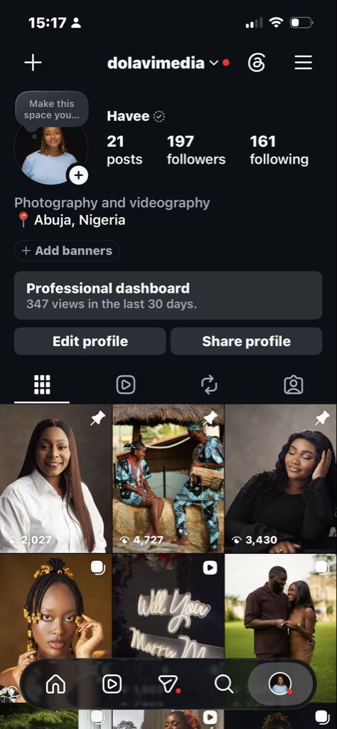 havilaaah's tweet photo. Hi, I’m Havilah, a female photographer and video editor based in Abuja, Nigeria. 🤍

I’m looking for 3 couples for a pre-wedding shoot at a very discounted rate as I build my portfolio.

If you’re engaged or know a couple who is, please send me a DM or share this with them! https://t.co/8ErjBrqSWb