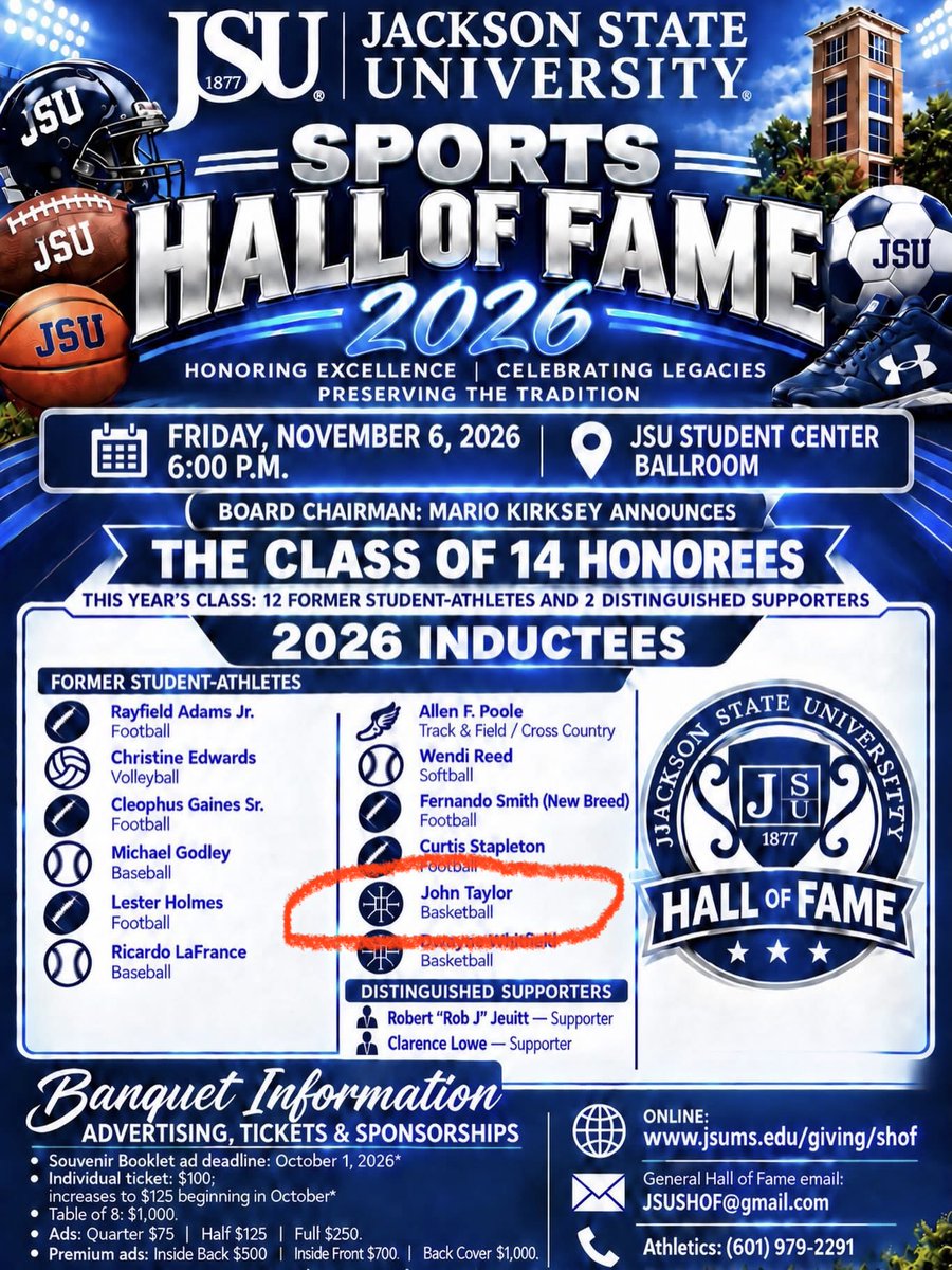 ALSoStarz's tweet photo. STARZ DAD JOHN TAYLOR (Olive Branch MS) is being Inducted into the @GoJSUTigers Sports Hall of Fame for Men’s Basketball! @GoJSUTigersMBB A Great Honor for a Great Person!  Congrats @JohnJtaylor! 👏 Go STARZ!  @myah_taylor https://t.co/6Y3rixefYl