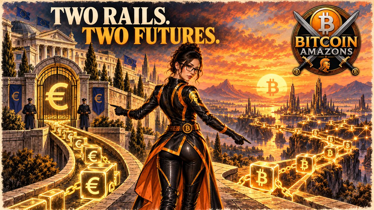 BitcoinAmazons's tweet photo. The ECB just put central-bank money on blockchain rails.

Tokenization won. But decentralization didn’t.

The technology can be copied.
Bitcoin’s monetary freedom cannot. 
⚔️🟠 https://t.co/U4lE41jcXS