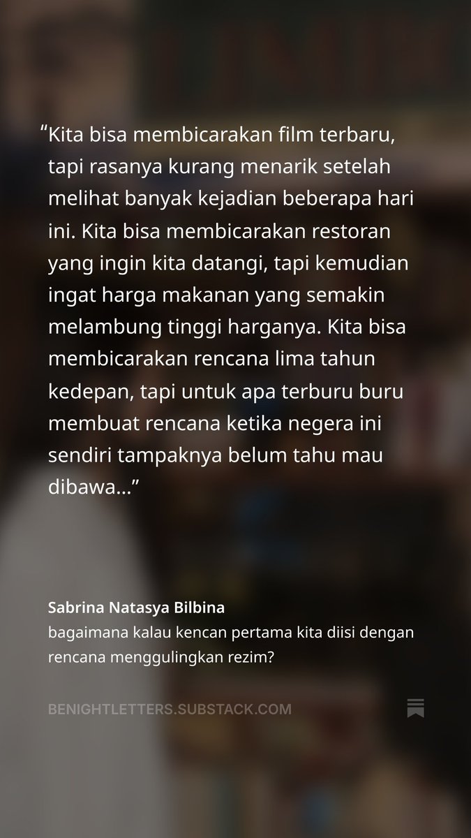 lalapannsegarr's tweet photo. @heesusgene Substackkk kakk aku kecanduan bacaa inii. Di pict ini salah satu bacaan yg bbbagusss https://t.co/j18WR7AtYj