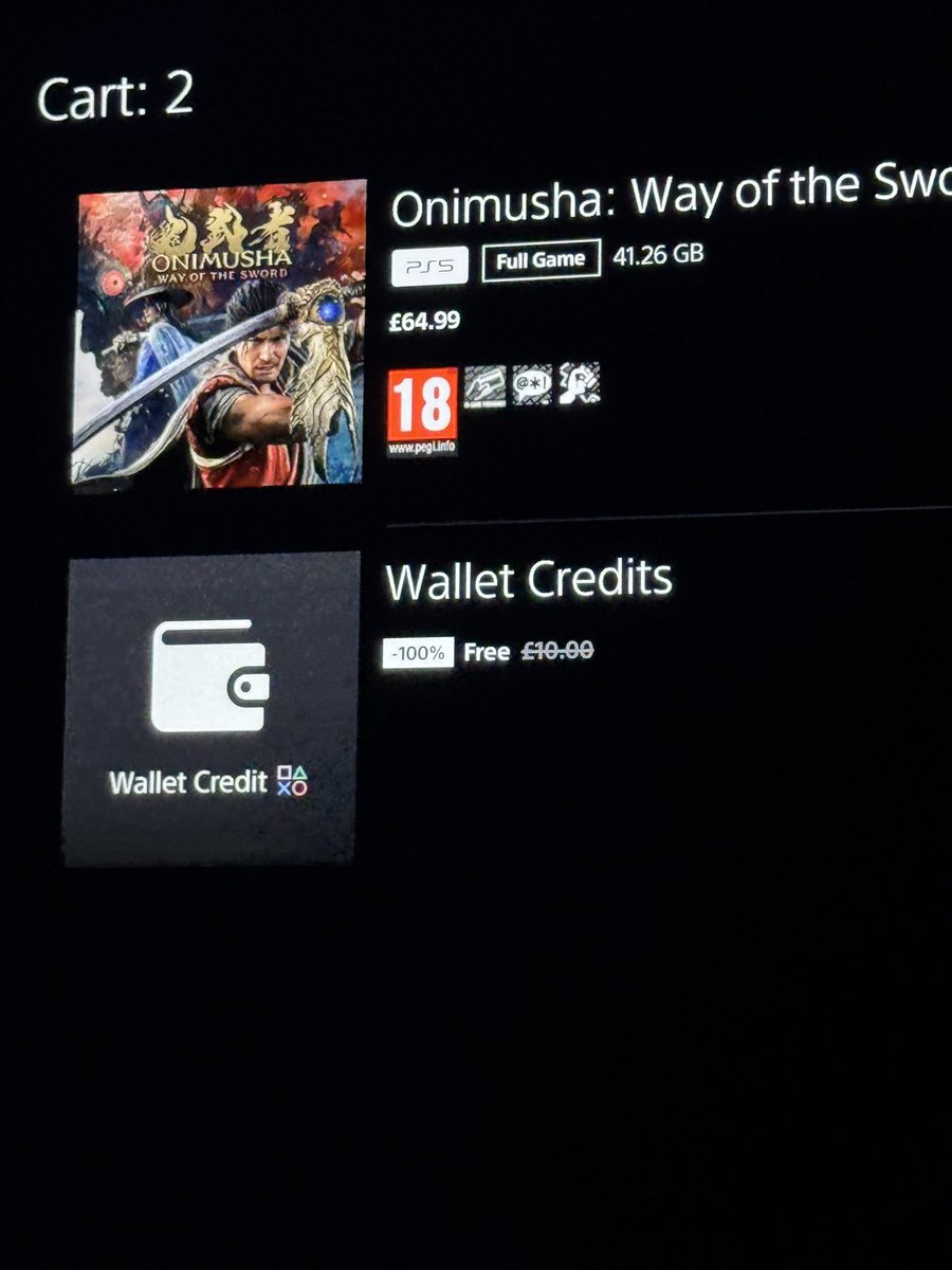 realradec's tweet photo. Looks like "Wallet Credits" is a new rewards program?

Some users are getting $10 in PS Store credit after purchasing a new game like Onimusha, Blood of Dawnwalker, Halloween or etc. 

Strange that Sony hasn't officially announced this yet https://t.co/je2snyOjMl