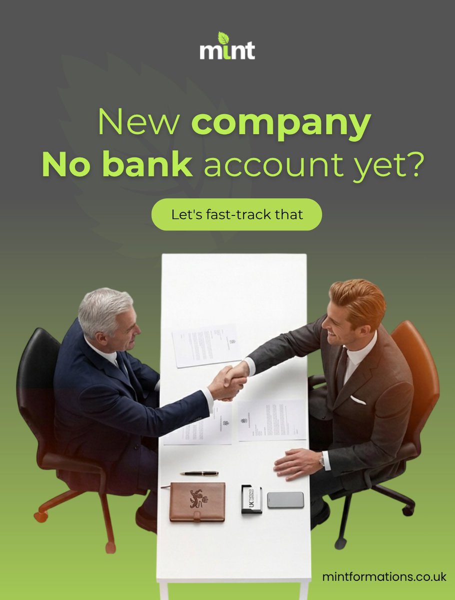 MintFormation's tweet photo. New company. No bank account yet?
Fast-track your business bank account with trusted banking partners.
β
Multiple UK banks
β‘ Fast-tracked applications
π Guidance & support
π https://t.co/ub1BnFFTPl
#Mint #Mintformations #BusinessBankAccount #UKBusiness #StartupUK https://t.co/SWRt3SDxJu