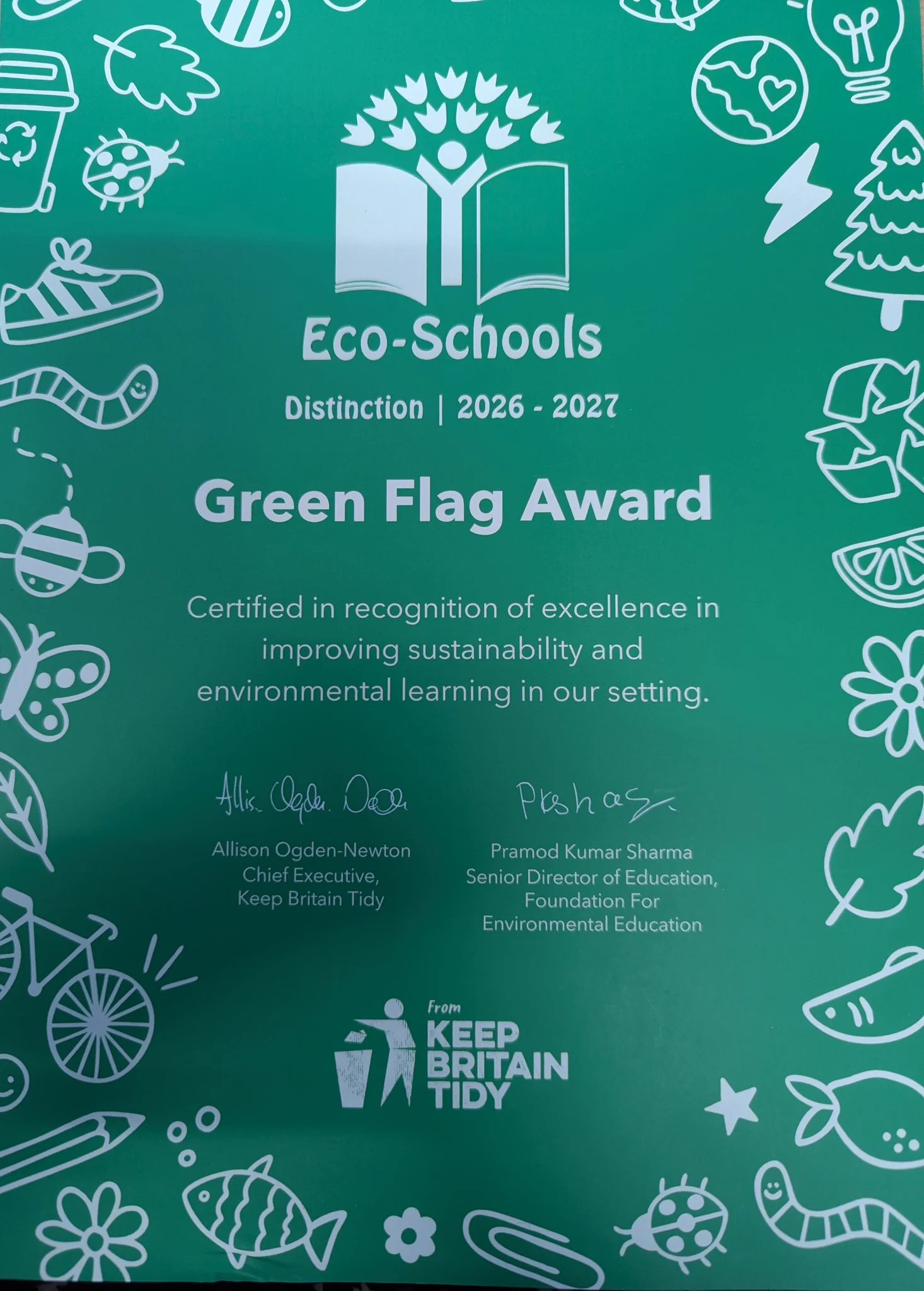 The Winston Churchill School on X: "The Winston Eco Team are delighted to  have been awarded the Eco Schools Green Flag with distinction for 2026. The  three foci for this year were