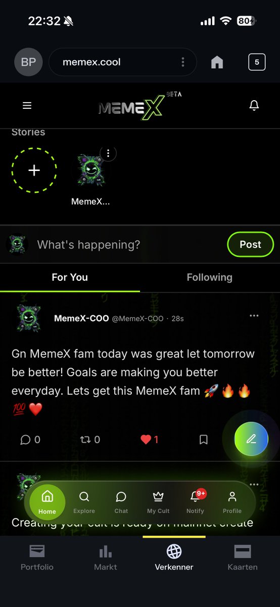 Allan_MemeX's tweet photo. GN CT — Monday close 🌙☕

Still early. Still live.
Join via my ref so onboarding is clean:
https://t.co/TPL3wbkpEj

Create profile → start a cult on mainnet → tip + earn by being active. 👑🔥💯

Rest up. Stack tomorrow.
Cults + tips + wallet-linked reputation don’t sleep forever. 🚀✌️

#MemeX #MEMEX #Solana #SOL #crypto #Web3 #memecoin