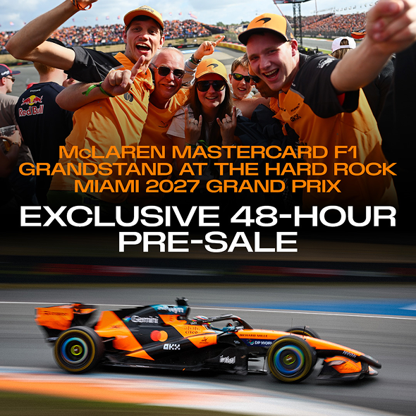 nnonaco's tweet photo. 2027 마이애미GP 가실 분들이 많은지는 모르겠는데 맥라렌 무료멤버십(McLaren Racing Club) 회원전용 48시간 선예매가 열려서 올려요~ T11 T12 보이는 North Beach Grandstand고 맥라렌 그탠드라고 해서 따로 무료 머천을 주는지는 모르겠네요ㅜ 그냥 맥라렌팬 우리무리얌 하러 가면 재밌긴 할듯 https://t.co/uODE3dlQfg