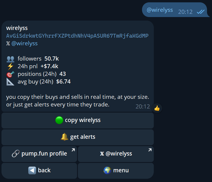 copypumpfun's tweet photo. monitor his trades and his next move swiftly on copypumpfun! https://t.co/ldQ1V9uQbT https://t.co/GNyqJknUVS