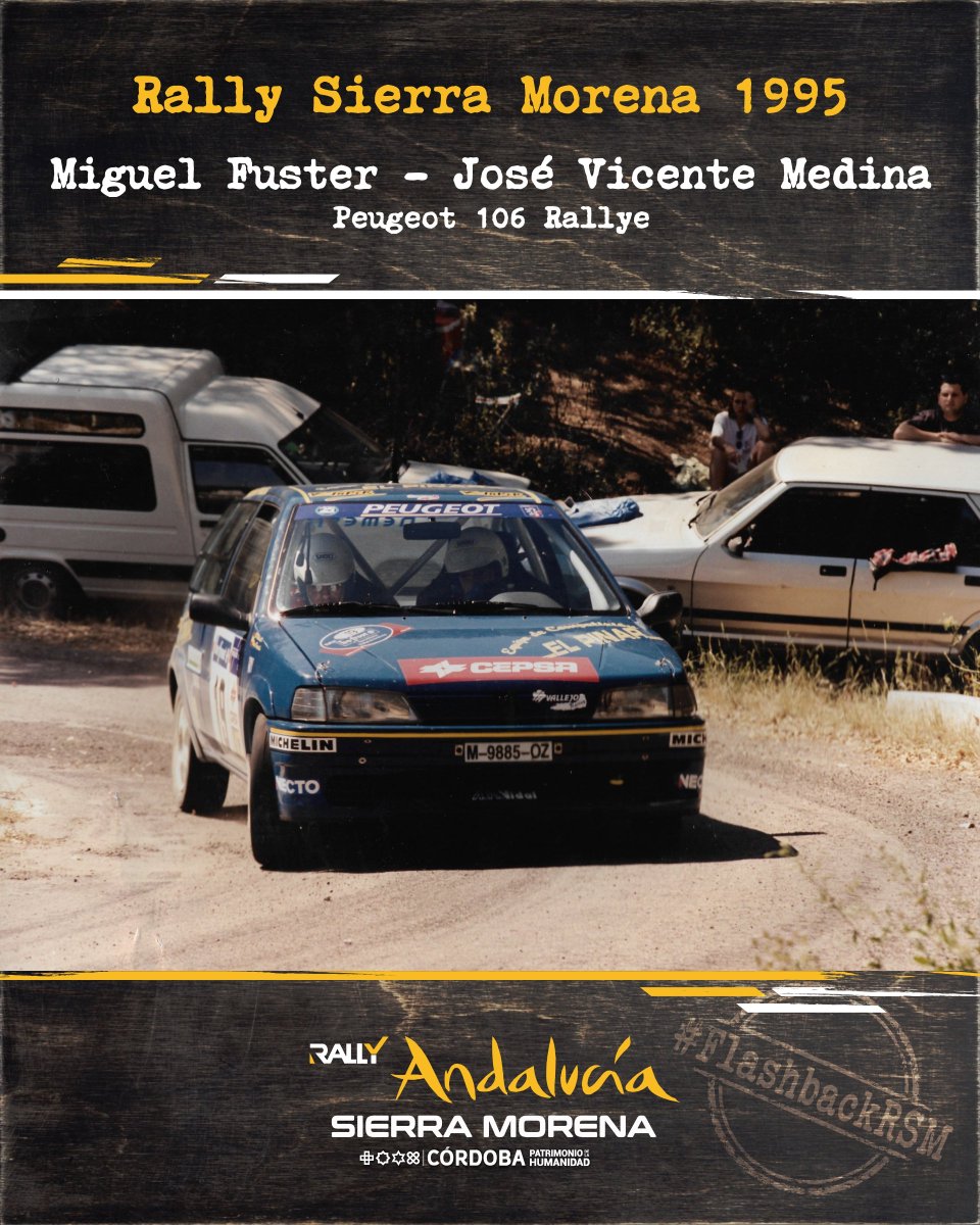 Rsierramorena's tweet photo. @MiguelFuster71 @vallejoracing We continue #FlashbackRSM looking back at Miguel Fuster and José Vicente Medina's win in the 1995 Desafío Peugeot. A brilliant season before an injury cut it short. 

Miguel recently recovered this exact unit and is currently restoring it to museum condition. 📸 Photo by 'Toño'. https://t.co/H7krI8OZ95