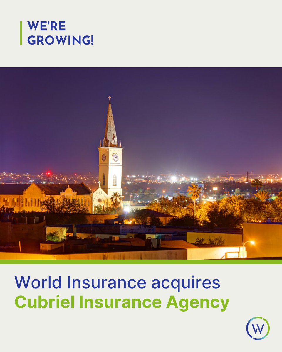 WorldInsur's tweet photo. Welcome to World, Cubriel Insurance Agency!

By joining World, the Cubriel team will have access to additional products, services, and expertise to support their clients' evolving needs.

https://t.co/trCo2CneI1

#WelcomeToOurWorld #StrategicGrowth https://t.co/SW0SShIz1k