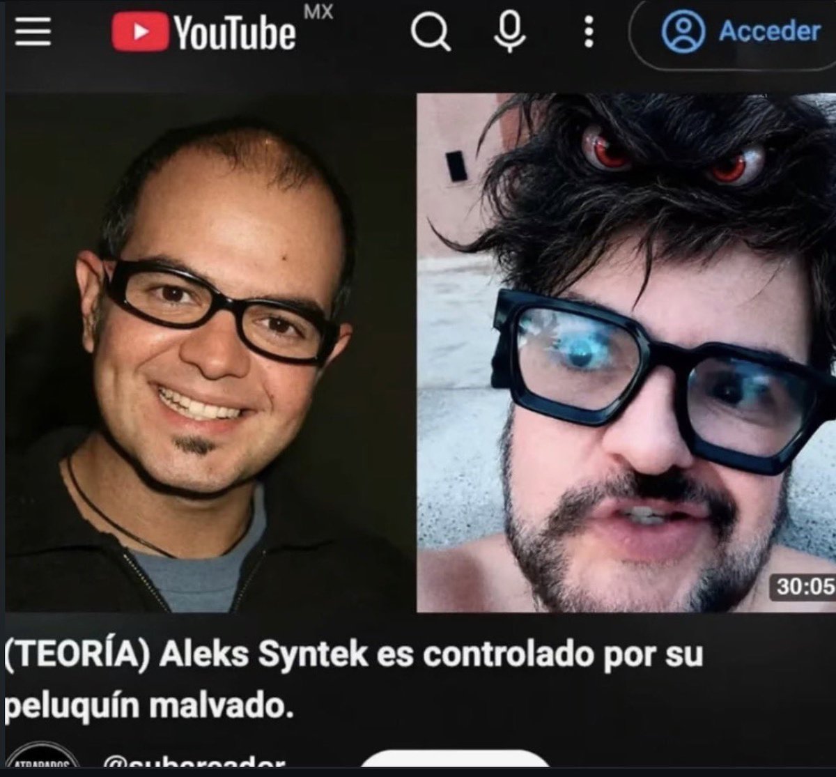 untalcesarluis's tweet photo. ¿Y si es el peluquín qlero el que tiene poseído al tío Syntek? https://t.co/v4jPMyz98J