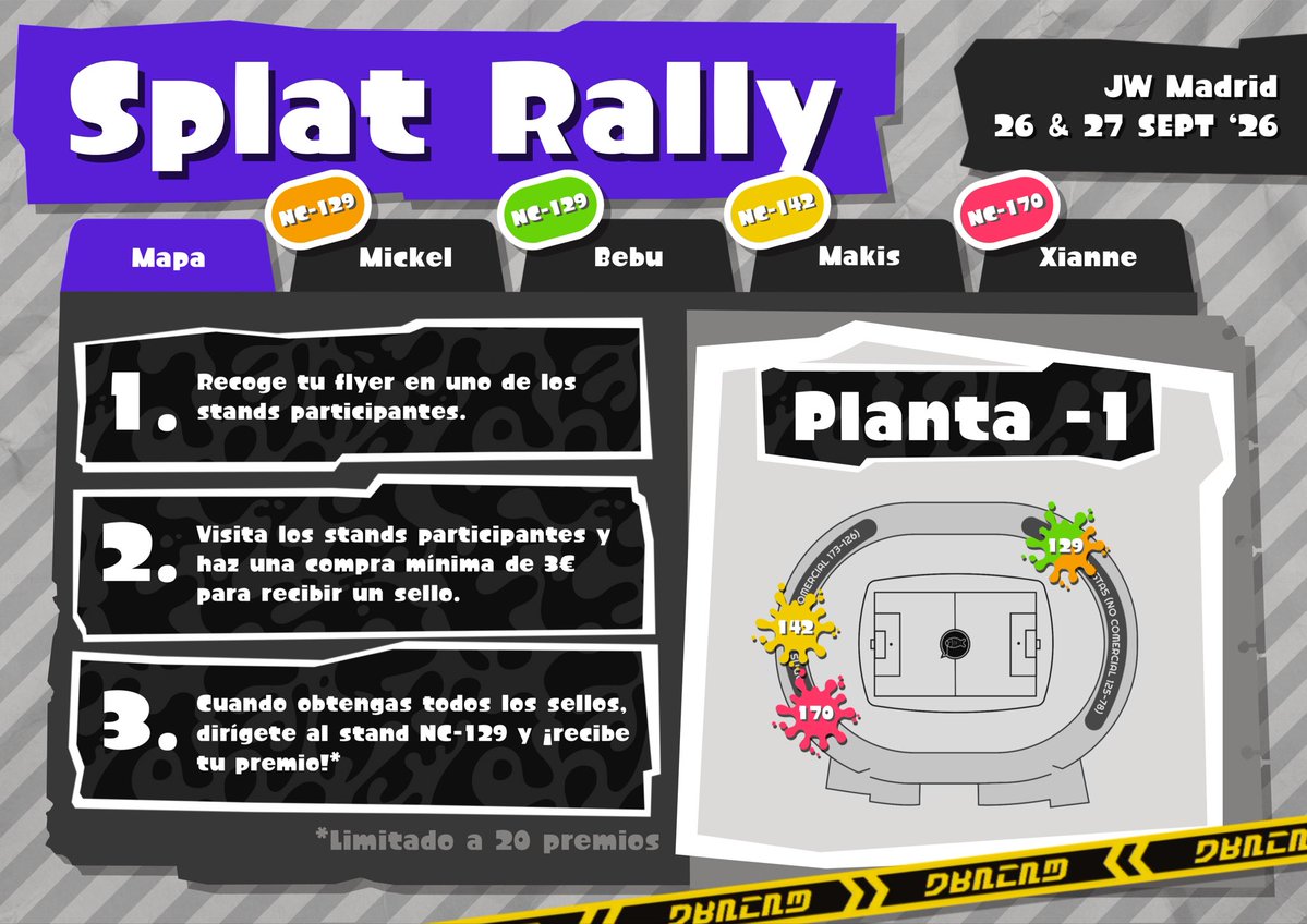 xianne_jpg's tweet photo. 🦑  SPLATOON STAMP RALLY  🐙

Los agentes de Splatoon tienen una nueva misión! Acompáñalos en su recorrido por los diferentes stands, consigue todos los sellos y descubre el premio que te espera al completarla!!

Participantes abajo ↓

#splatoon #japanweekend #stamprally #jwarte https://t.co/8nN3241AyP