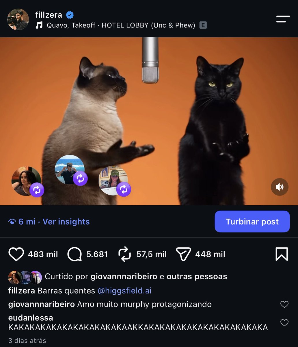 fillolvr's tweet photo. o dia que joguei meus gatos na ia só pra rir com a minha mulher do resultado e deu 6 milhões de views https://t.co/xAg7D9Rt9y