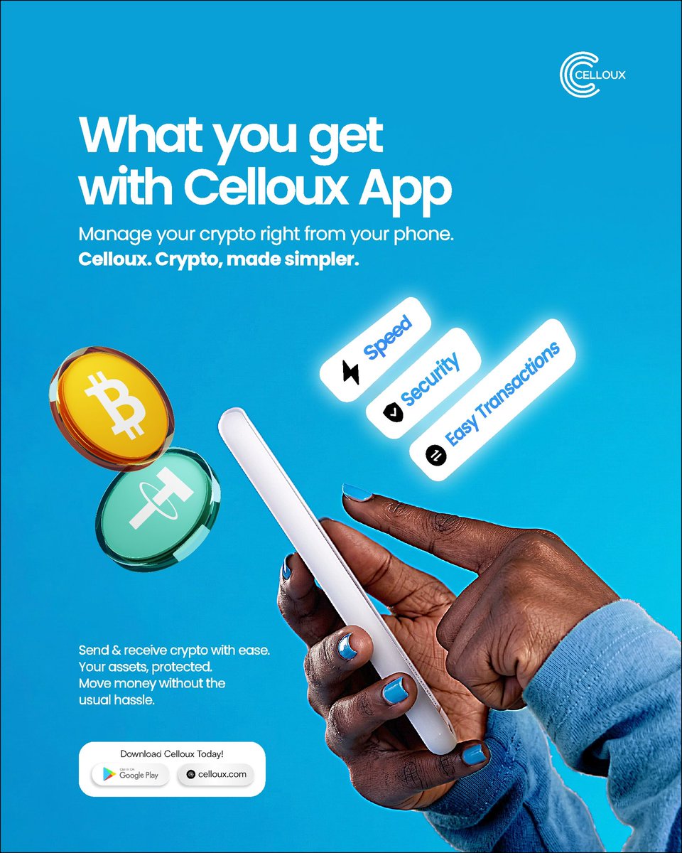 neverelent's tweet photo. What you get with Celloux app: Speed. Security. Easy transactions! ⚡🔒
Everything you need, one app my Guy! 🚀 #SpeedSecurityEasy #Celloux
Visit https://t.co/te4Iohj1ks (https://t.co/yjCfmMKUk6) from a chrome browser on your Iphone

OR

Download Android  CELLOUX  App on Google Play Store

https://t.co/bPKj5EwFzE