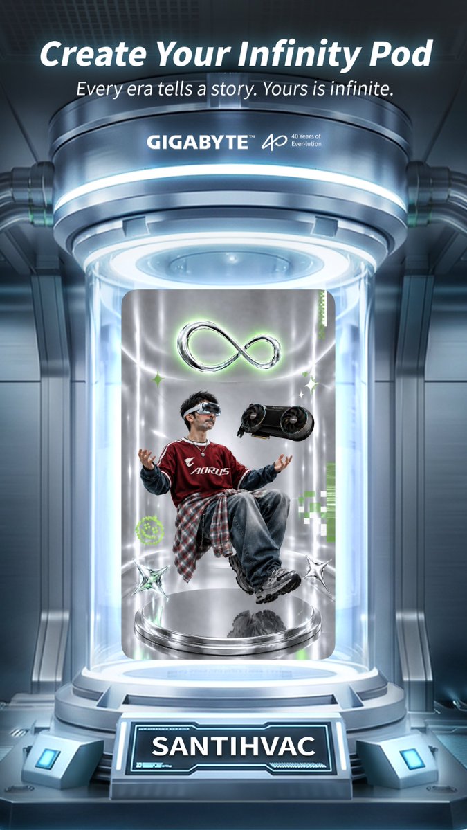 zarag14254's tweet photo. Celebrate GIGABYTE's 40th Anniversary. Create Your Infinity Pod!
https://t.co/taA7E2m62K
#GIGABYTE40INFINITY @AorusOfficial https://t.co/VcXJRS4o4V