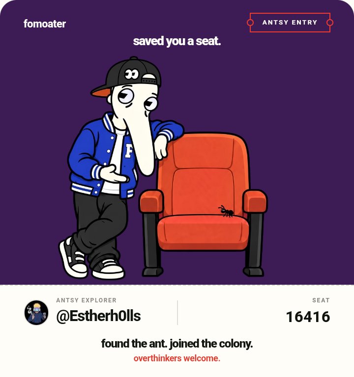 Estherh0lls's tweet photo. Early enough to be annoying about it.
come sit. @fomoater
https://t.co/JjMrQjHmFj https://t.co/L2W34lgt2G