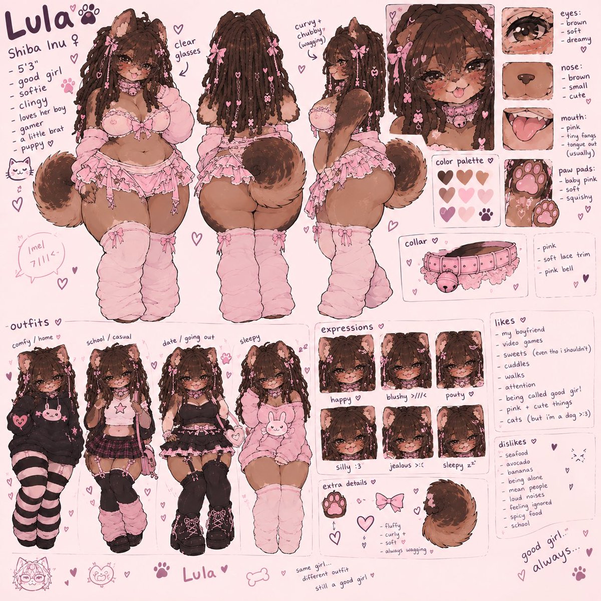 4facetpaws's tweet photo. was messing around with gpt and decided to iggg map out how id want my fursona to look like (not supposed to b “sexual” but more accurate to my actual body shape n how i dress) https://t.co/kiVixKGzA8