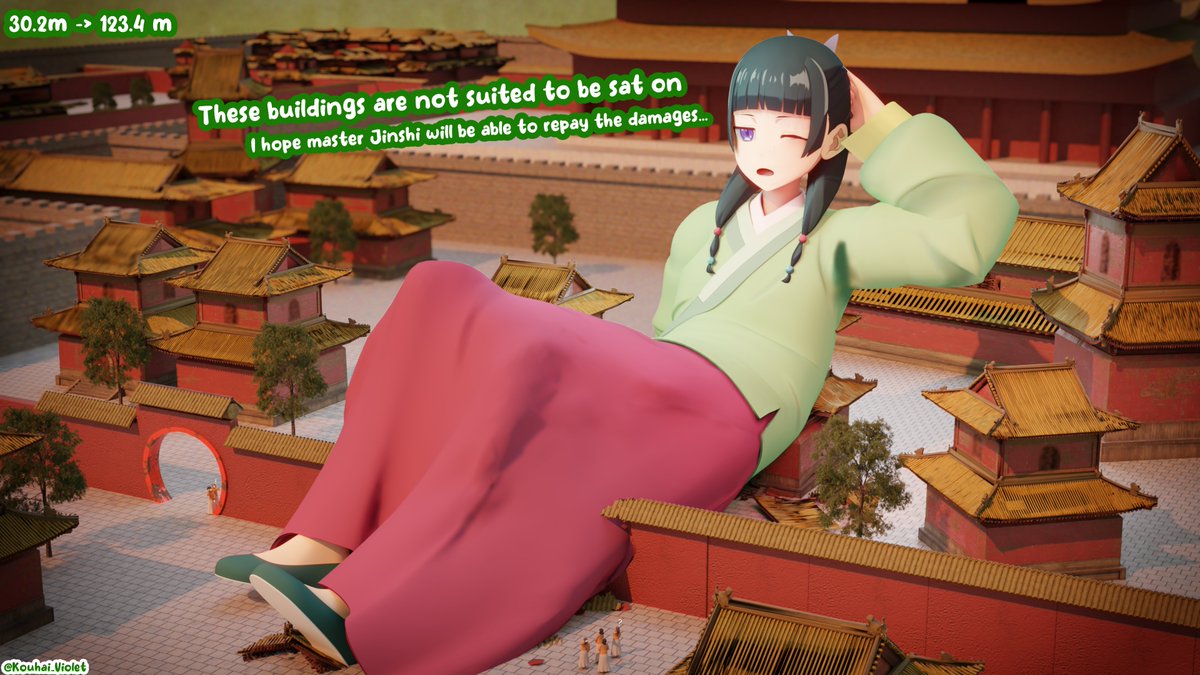 Kouhai_Violet's tweet photo. The apothecary found something very delicious
--- 
Third part of the growth drive ! 
Also almost 5K :D
#SizeTwitter #Giantess #巨大娘 #サイズフェチ https://t.co/xL8JOvvM1A